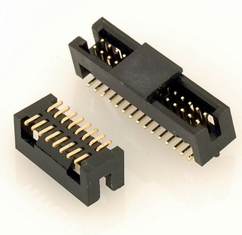 BOX HEADER 10PIN(2x5) 1.27MM SMT V/T MALE BLACK - L-KLS1-202CB-10-T-B-R