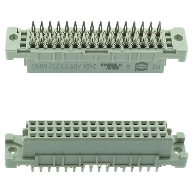 CONNECTOR DIN41612 RCPT HSG 48POS IN-LINE