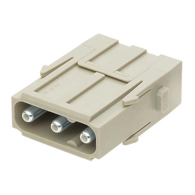 HAN MODULAR 600V 40A 3PIN SCREW MALE
