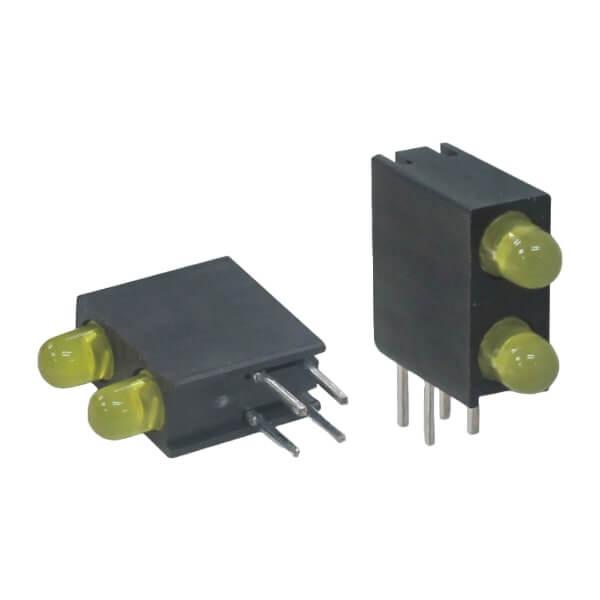 LED IND 3MM BI-LVL RA YLW DIFF