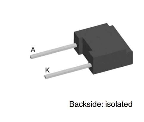 DIODE BREAKOVER STAND. Single 900mA 3200V FP CASE - IXBOD2-32RD