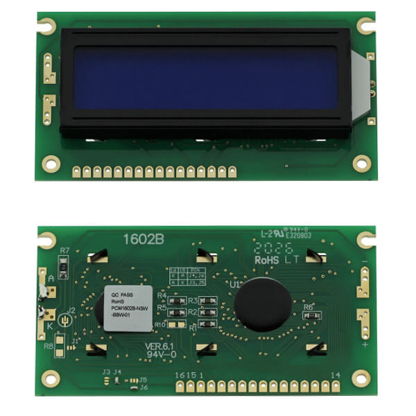 LCD CHARACTER 16X2 STN NEGATIVE BLUE 5V - PCM1602B-NS(W)-BBW