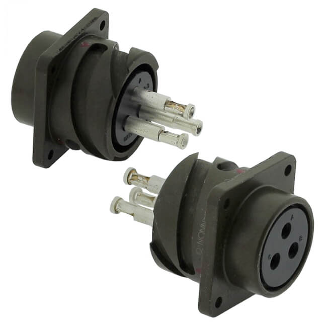 CONNECTOR 3 PİN AWG12 DİŞİ PANEL TİPİ KAD KAPLI - CA3102E20-3S-B-F80