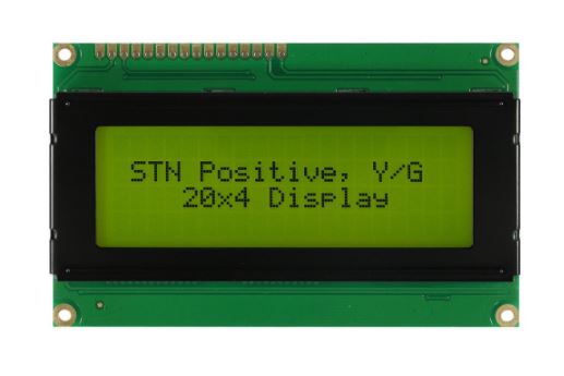 LCD CHARACTER 20X4 STN POSITIVE YELLOW GREEN 5V - WH2004A-YYH-ET#