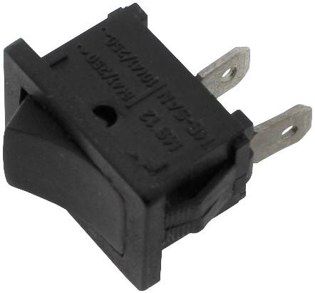 SWITCH ROCKER ON-OFF 2P BLACK