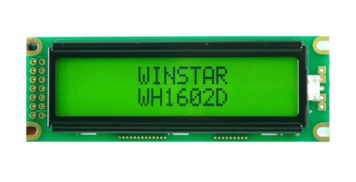 LCD CHARACTER 16X2 STN POSITIVE YELLOW GREEN 5V - WH1602D-YYK-CTK#