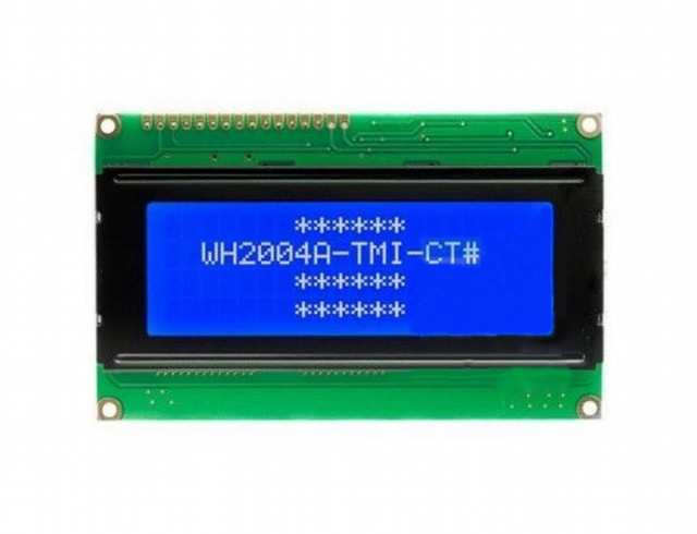 LCD CHARACTER 20X4 STN NEGATIVE BLUE 5V - WH2004A-TMI-ET#