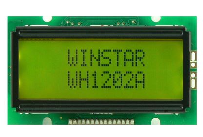 LCD CHARACTER 12X2 STN POSITIVE YELLOW GREEN 5V - WH1202A-YYH-JT#