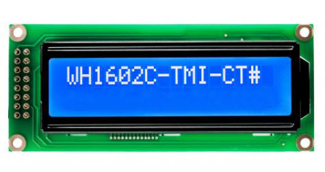 LCD CHARACTER 16X2 STN NEGATIVE BLUE 5V - WH1602C-TMI-CT#