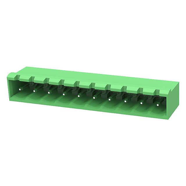 TERM.BLK.5.08MM 10P 90C MALE GREEN CLOSED LONG PIN - 2EDGRC-5.08-10P-14-100AH