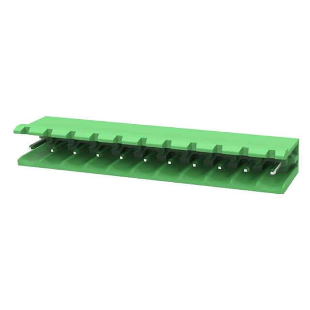 TERM.BLK.5.08MM 11P 90C MALE GREEN OPEN LONG PIN - 2EDGR-5.08-11P-14-100AH