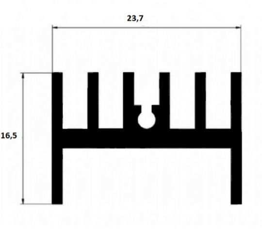 ALÜMİNYUM SOĞUTUCU H=16.5MM G=23.7MM L=25MM
