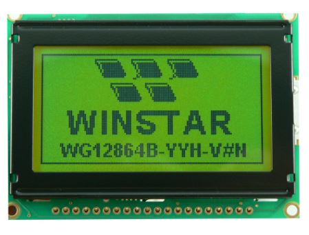 LCD GRAPHIC 128X64 STN POSITIVE YELLOW GREEN 5V - WG12864B-YYH-V#N