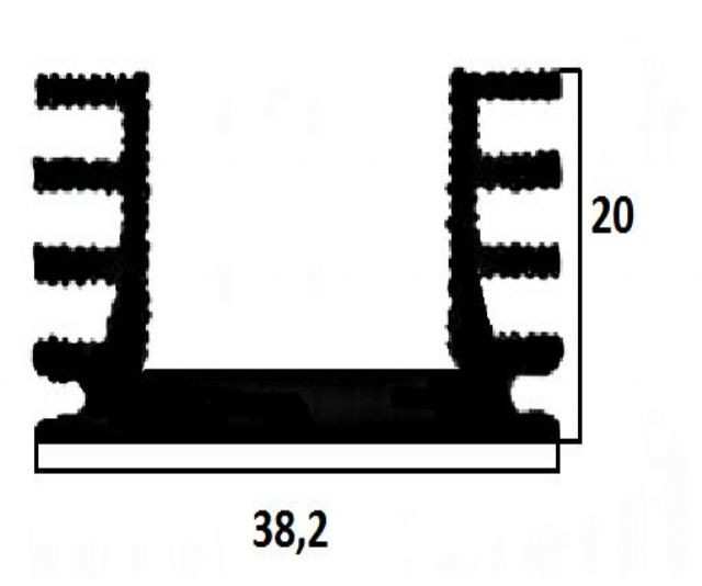 ALÜMİNYUM SOĞUTUCU H=20MM G=38.2MM L=36MM - ZHS-245ASD36