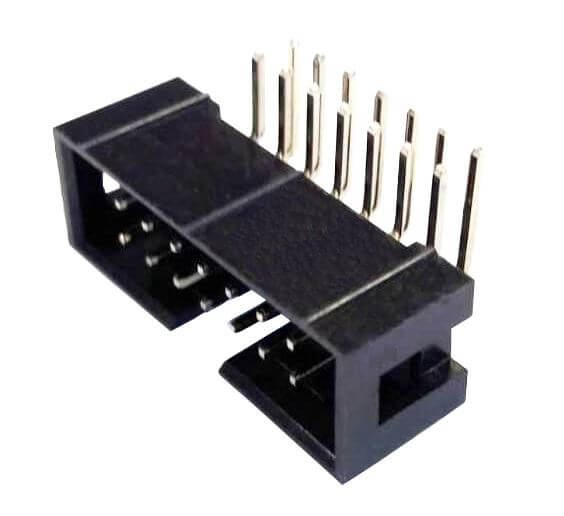 BOX HEADER 14PIN(2x7) 2.54mm THT R/A MALE BLACK - DS1013-14RSIB