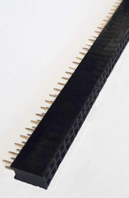 FEMALE HEADER 80PIN(2x40) 2.54mm THT V/T TRAY