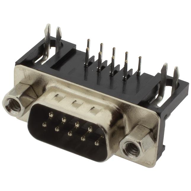 CONNECTOR DSUB 9PIN 90C PCB TYPE MALE