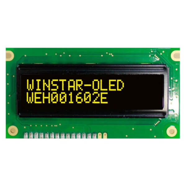 OLED CHARACTER 16X2 YELLOW 2.29" - WEH001602ELPP5N00000