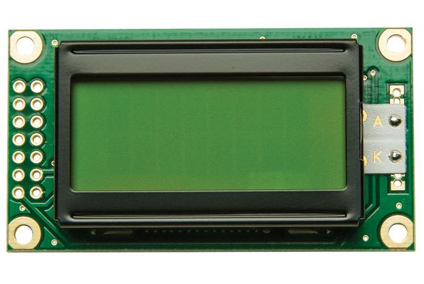 LCD CHARACTER 8X2 STN NEGATIVE BLUE 5V - WH0802A-TMI-ET#