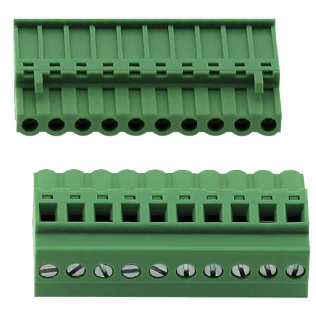 TERM.BLK.5.08MM 10P 180C FEMALE GREEN - 2EDGKB-5.08-10P-14-00AH