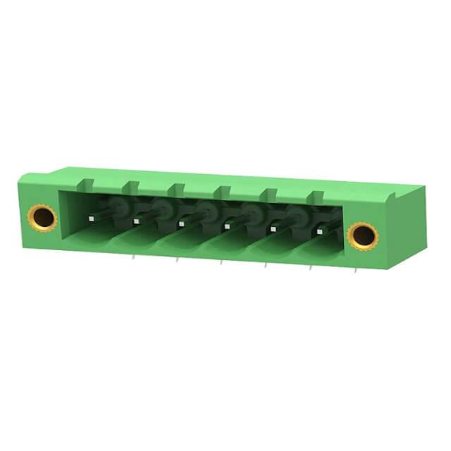 TERM.BLK.5.08MM 6P 90C MALE GREEN - 2EDGRM-5.08-06P-14-00AH