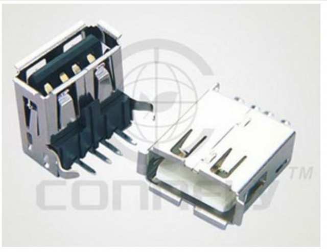 CONNECTOR USB A TYPE RIGHT ANGLE 90C CONNFLY - DS1095-WNR0