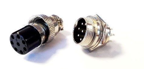 CONNECTOR MICRO JACK 9PIN MALE&FEMALE METAL - DS1110-09B6