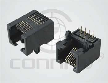 MODULAR JACK THT R/A 8P8C (RJ45,Ethernet) BLACK 3u - DS1134-05-S83BX