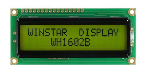 LCD CHARACTER 16X2 STN POSITIVE YELLOW GREEN 5V