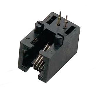 MODULAR JACK THT R/A 4P4C (RJ9,RJ10,RJ22) BLACK - DS1132-01-S43BX