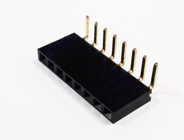 FEMALE HEADER 8PIN(1x8) 2.54mm THT R/A TRAY - DS1024-1X8RF1