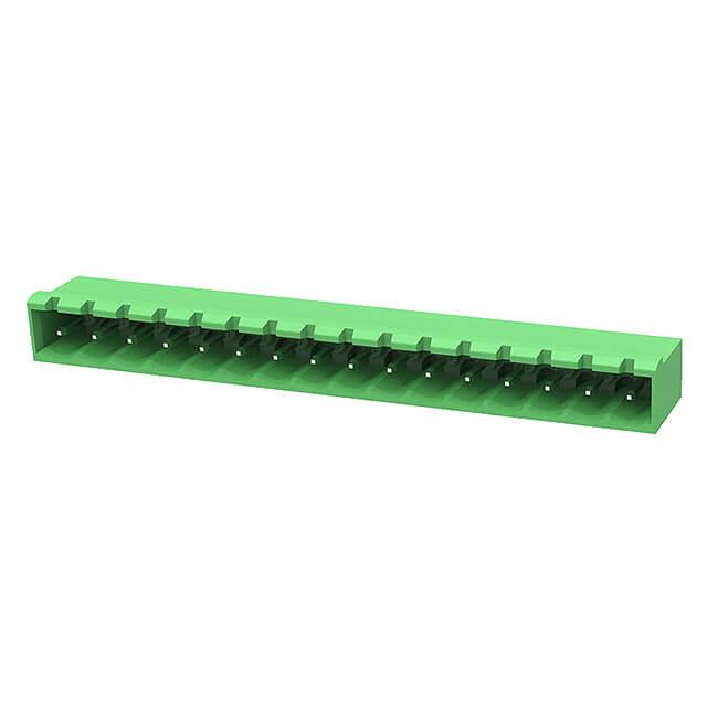 TERM.BLK.5.08MM 16P 90C MALE GREEN CLOSED LONG PIN - 2EDGRC-5.08-16P-14-190AH