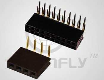 FEMALE HEADER 6PIN(2x3) 2.54mm THT R/A TRAY 90C - DS1024-2X3RF1