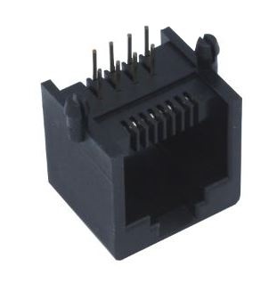 MODULAR JACK THT R/A 8P8C (RJ45,Ethernet) BLACK - DS1134-S80BPX