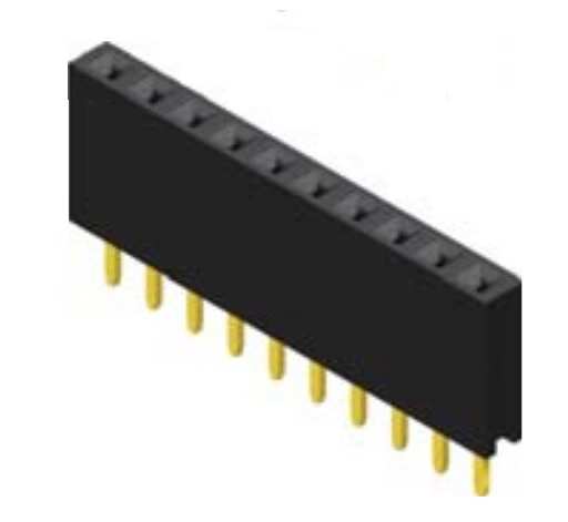 FEMALE HEADER 4PIN(1x4) 2.54mm THT V/T TRAY - 5PS1SDA85-104G0NNNAL-00