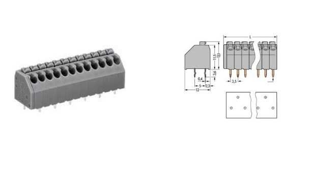 CON.T.B.3.50MM 2P PCB TYPE GRAY WAGO - 250-202