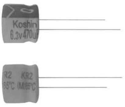 CAP.EL.1uF 50V 4x7 5MM 85C TB KOSHIN