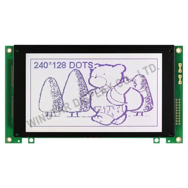 LCD GRAPHIC 240X128 STN NEGATIVE BLUE 5V