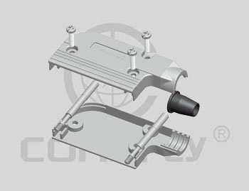 DSUB 9PIN KAPAK (HOODS) 90C CONNFLY - DS1047-01-09M1