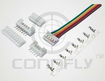 CON.T.B.2.00MM 5P 90C MALE WHITE CONNFLY - DS1066-5MRW6XB