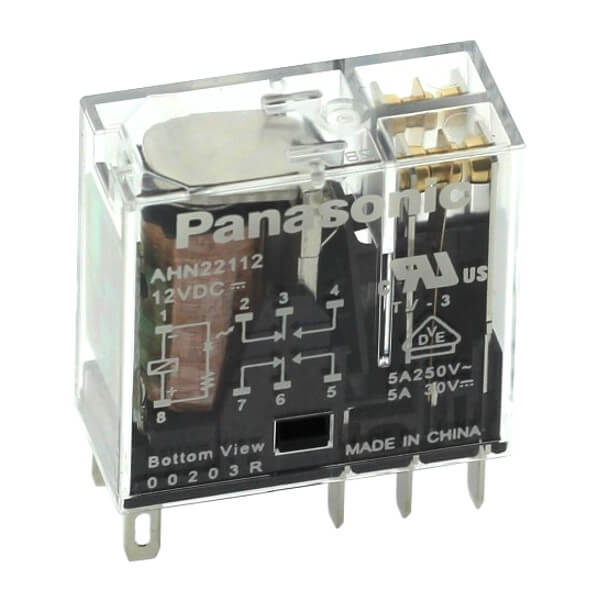 RELAY 5A 12VDC WITH LED 2PNC PANASONIC - AHN22112