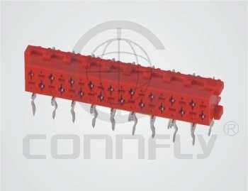 MICRO MATCH 8PIN FEMALE RED 90C CONNFLY