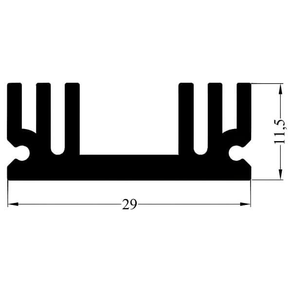 ALÜMİNYUM SOĞUTUCU H=11.5MM G=29MM L=30MM - ZHS-45ASD30