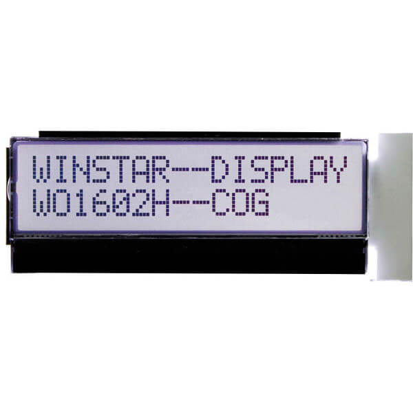 LCD COG 16X2 STN NEGATIVE BLUE 3.3V - WO1602H-TFH-AT#