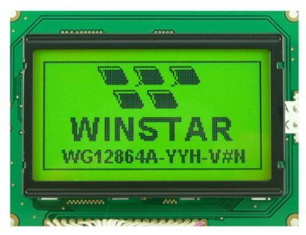 LCD GRAPHIC 128X64 STN POSITIVE YELLOW GREEN 5V