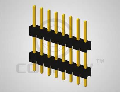 PIN HEADER 6PIN(1x6) 2.54mm THT V/T - DS1029-01-1X6P8BVB-ABC