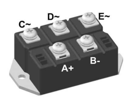 DIODE BRIDGE 175A 1600V 3PH IXYS - VUO160-16NO7