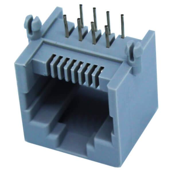 MODULAR JACK THT R/A 8P8C (RJ45,Ethernet) GRAY - L-KLS12-133-8P8C-W/O-201