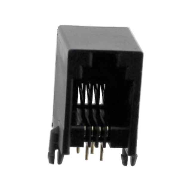 MODULAR JACK THT R/A 4P4C (RJ9,RJ10,RJ22) BLACK - 5521-4P4CG/F-