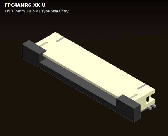 CONNECTOR FOR TFT CONNECTION SMD 54PIN 0.5MM AMTEK - 5FP4AMRUD-54T0WUT-01